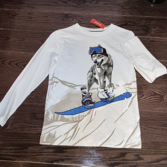 Joe Fresh Other - Kids Snowboarding Dog Graphic Tee - White